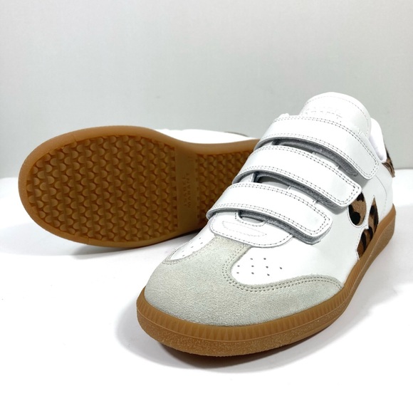 Isabel Marant Beth Low Top Sneaker White Leopard EU 37 NEW - Picture 12 of 17